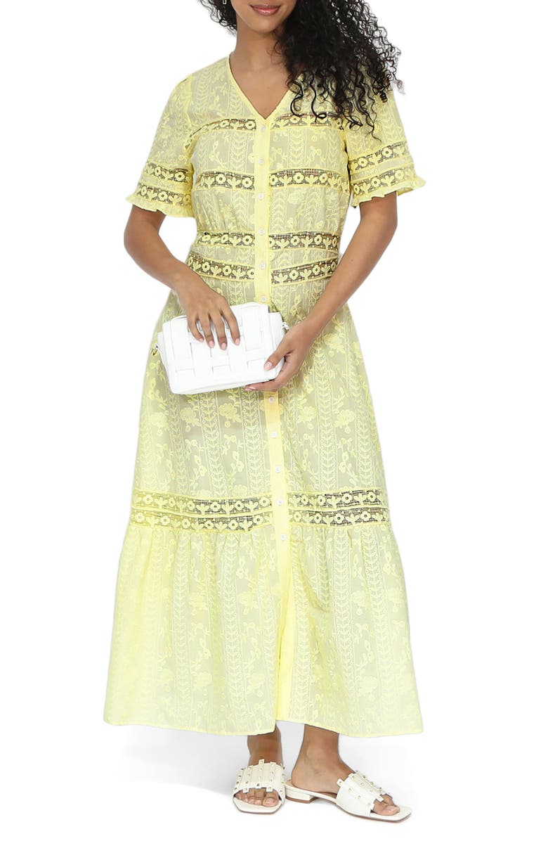 Belle & Bloom Summer Breeze Lace Midi Dress, Alternate, color, Yellow