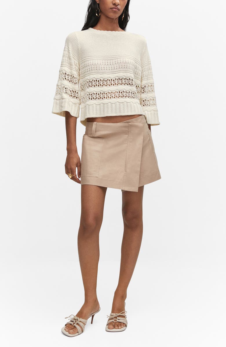 MANGO Openwork Sweater, Alternate, color, 