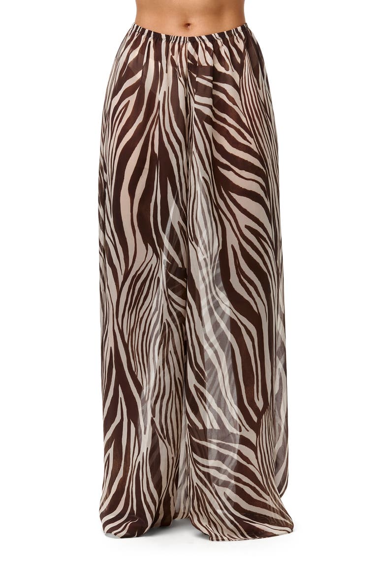 Pleated Chiffon Wide Leg Pants, Main, color, WILD RIVIERA
