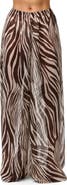 Naked Wardrobe Pleated Chiffon Wide Leg Pants