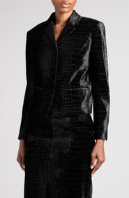 TOM FORD Croc Jacquard Velvet Jacket