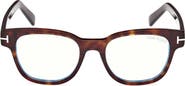 TOM FORD 50mm Square Blue Light Blocking Glasses