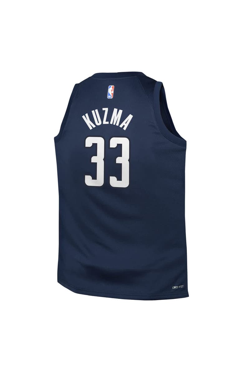 Jordan Brand Youth Jordan Brand Kyle Kuzma Navy Washington Wizards Swingman Jersey - Statement Edition, Alternate, color, 