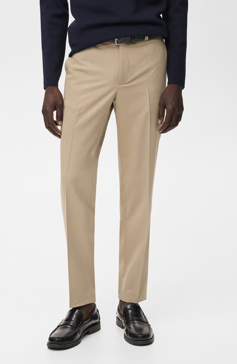 Pleated Slim Fit Dress Pants