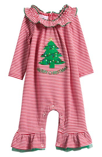 Iris & Ivy Babies'  Christmas Romper In Red
