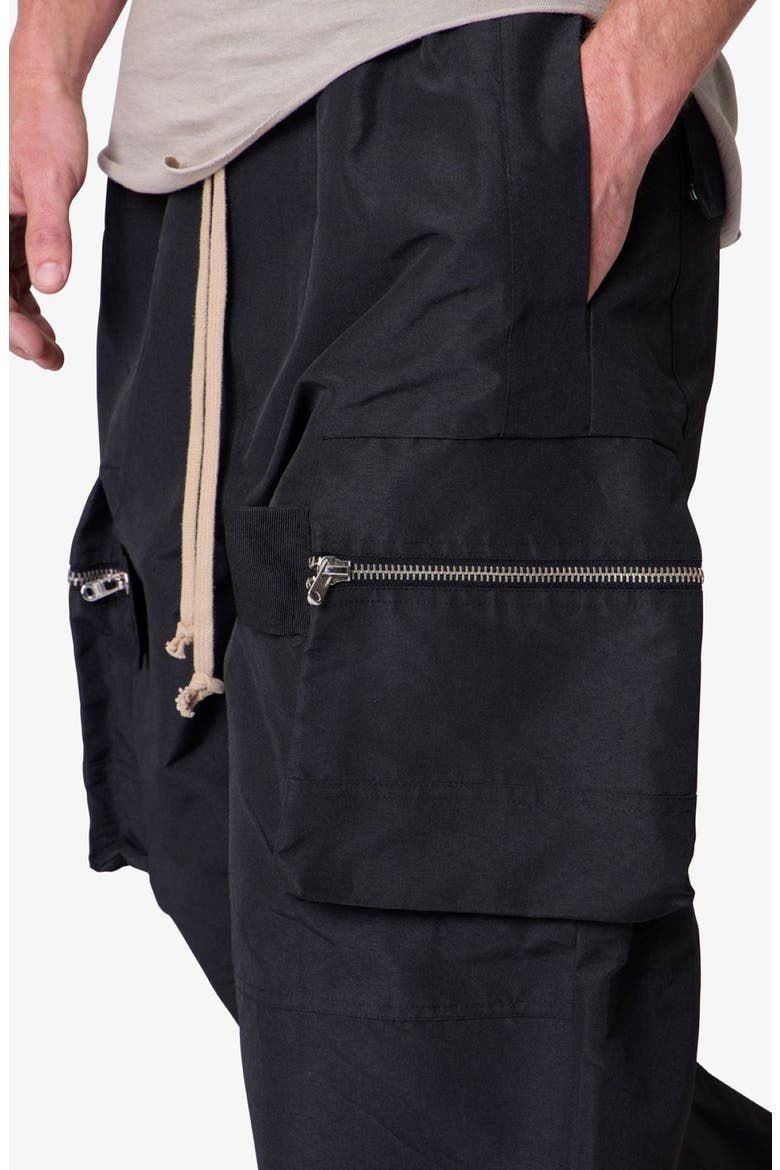 Baggy Rave Zip Cargo Pants, Alternate, color, BLACK