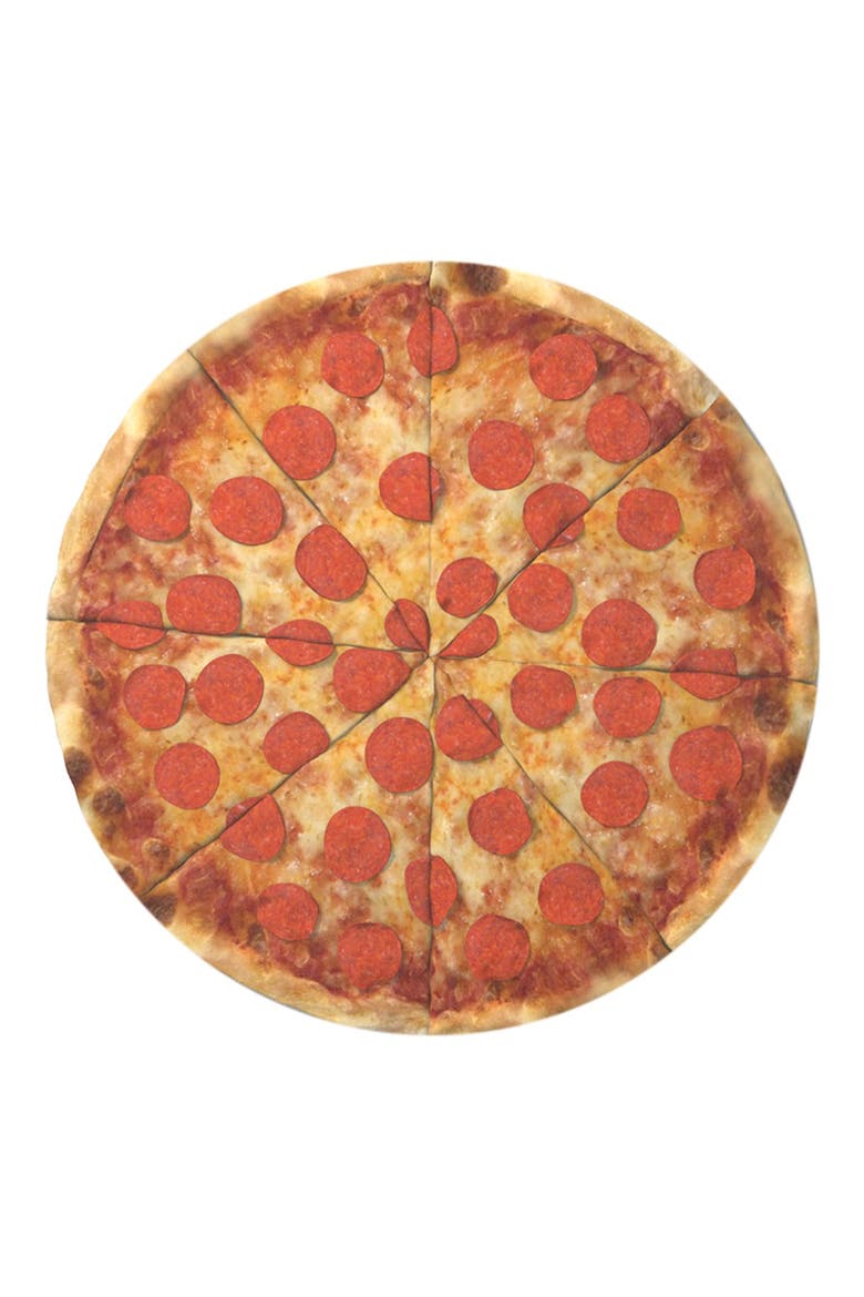 Pizza Round Beach Towel, Main, color, PEPPERONI