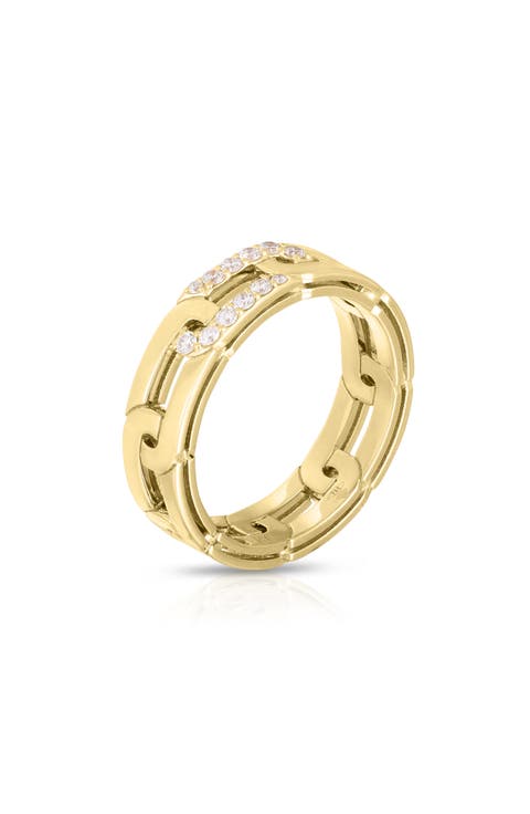 Oro Classic Link Diamond Pavé Ring