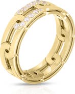 Roberto Coin Oro Classic Link Diamond Pavé Ring