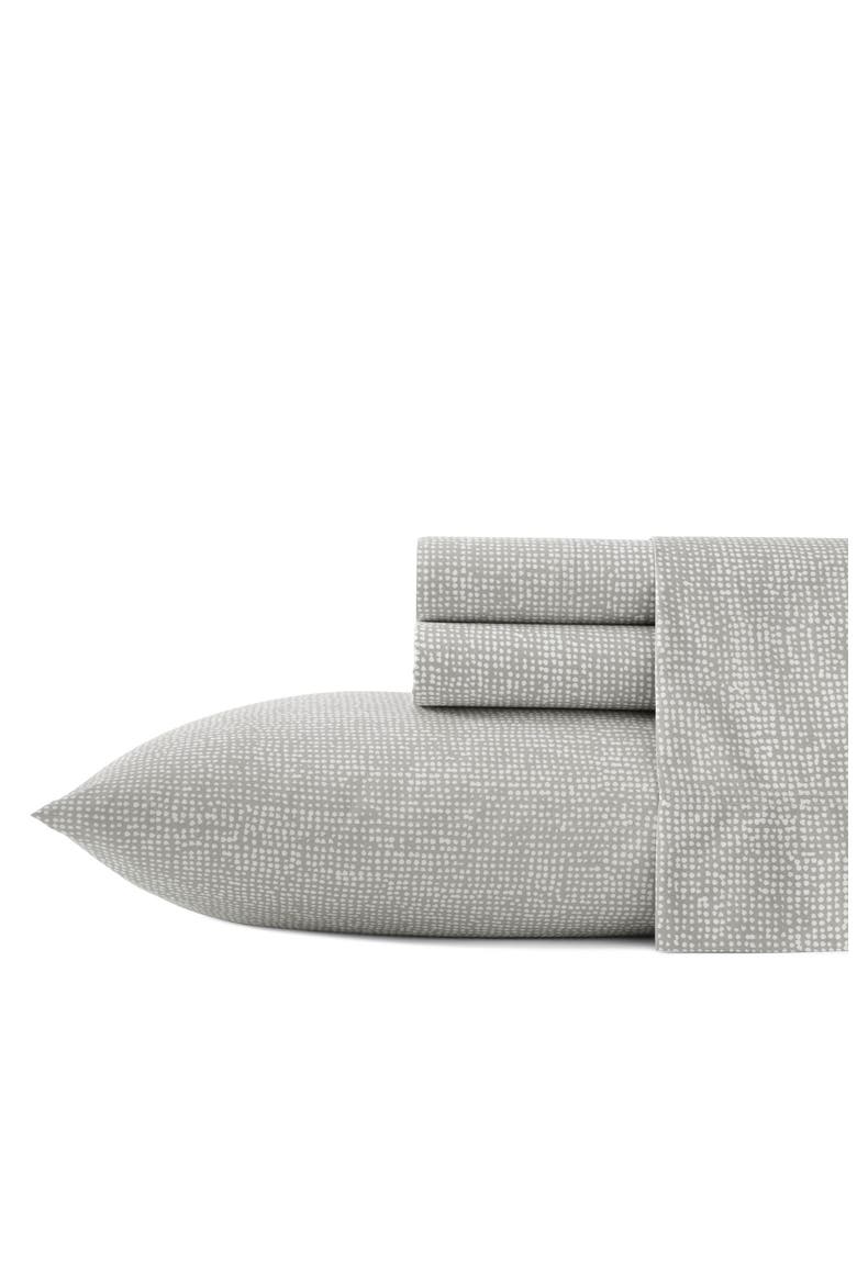 Orkanen 200 Thread Count Cotton Sheet Set, Alternate, color, GREY WHITE