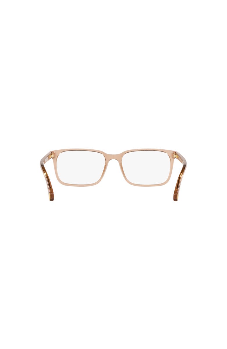 Brooks Brothers 54mm Rectangle optical glasses, Alternate, color, Brown