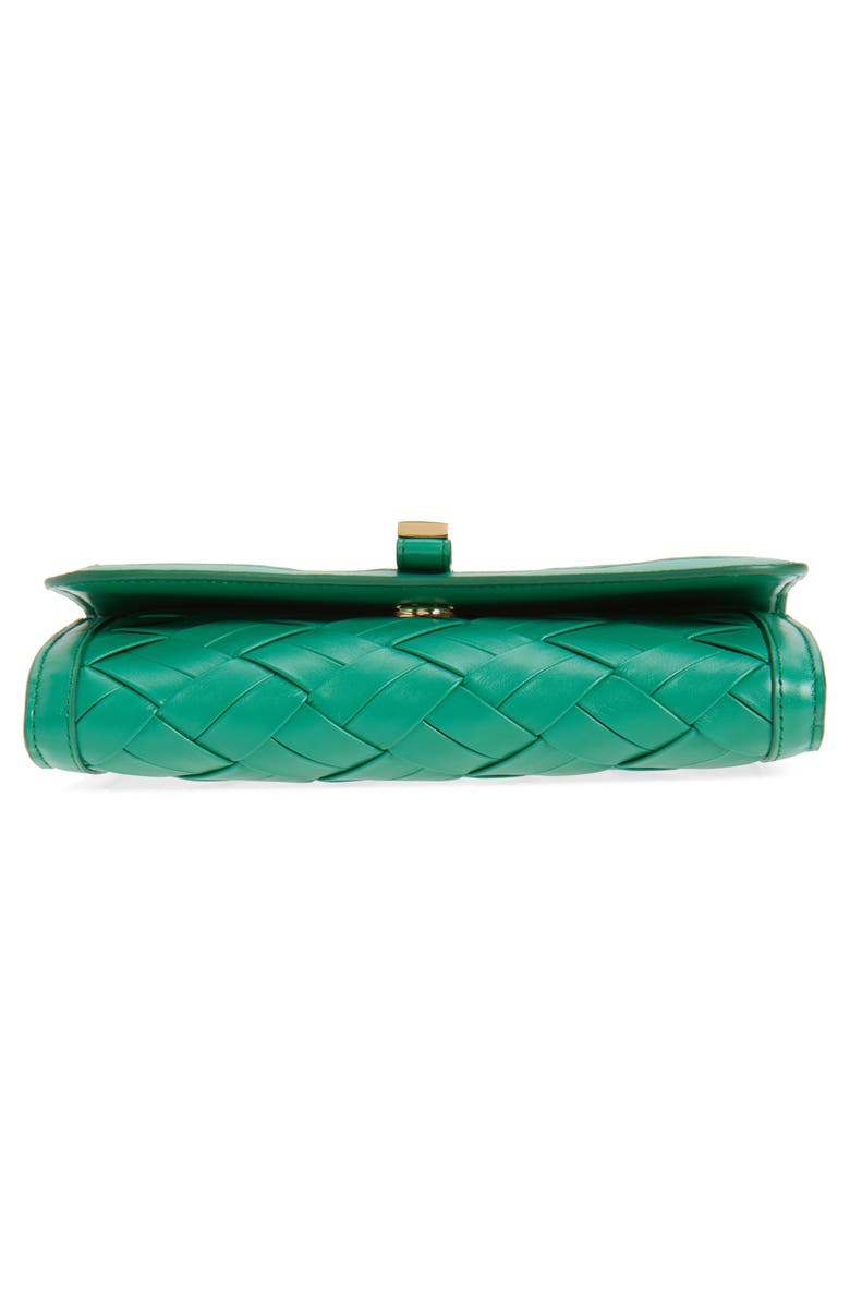 Stella McCartney Ryder Woven Faux Leather Wallet, Alternate, color, Bright Green