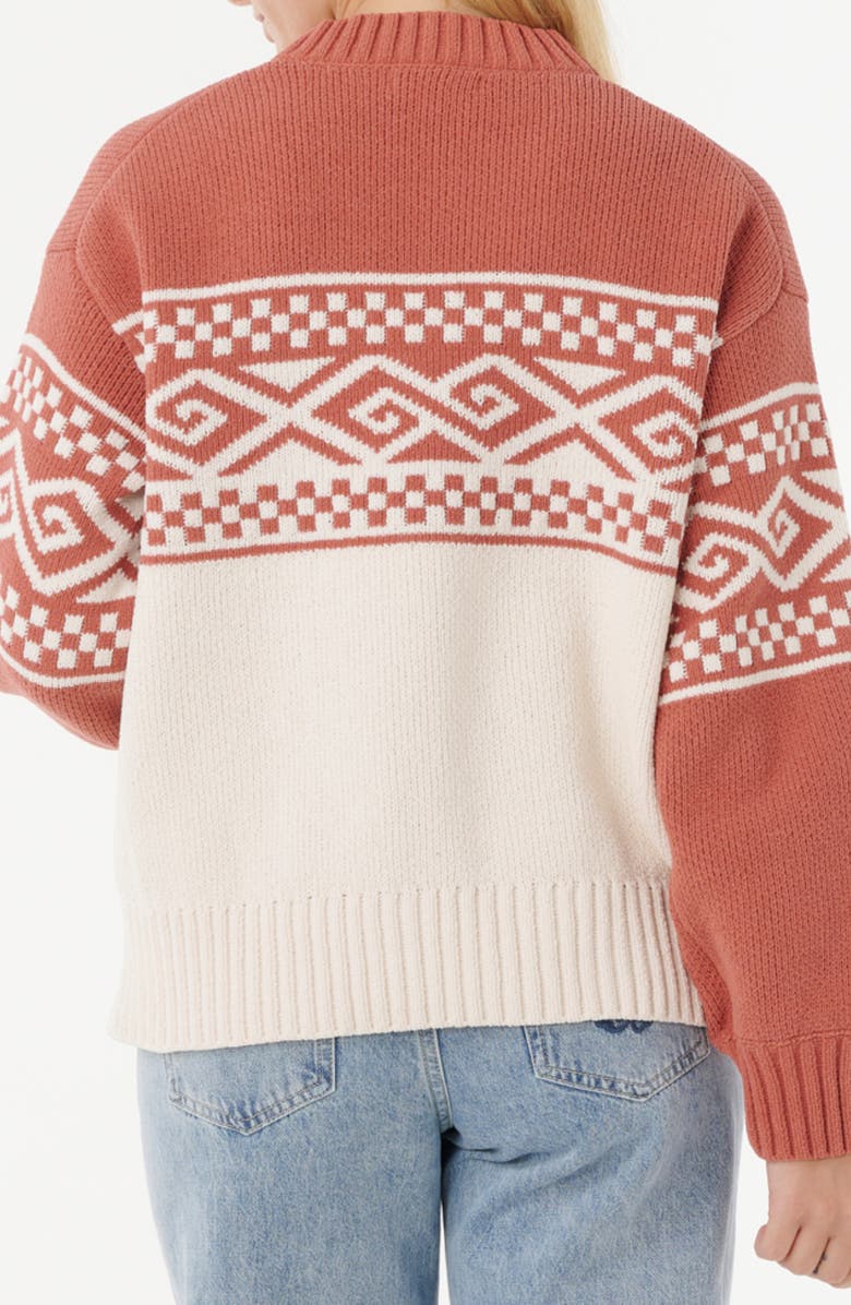 Rip Curl Cosmic Kiss Sweater, Alternate, color, Brick