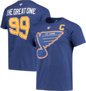 FANATICS Men's Fanatics Branded Wayne Gretzky Blue St. Louis Blues Authentic Stack Retired Player Nickname & Number T-Shirt