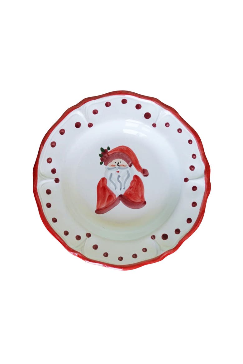 Babbo Natale (Santa Claus) Dinner Plate, Main, color, Red