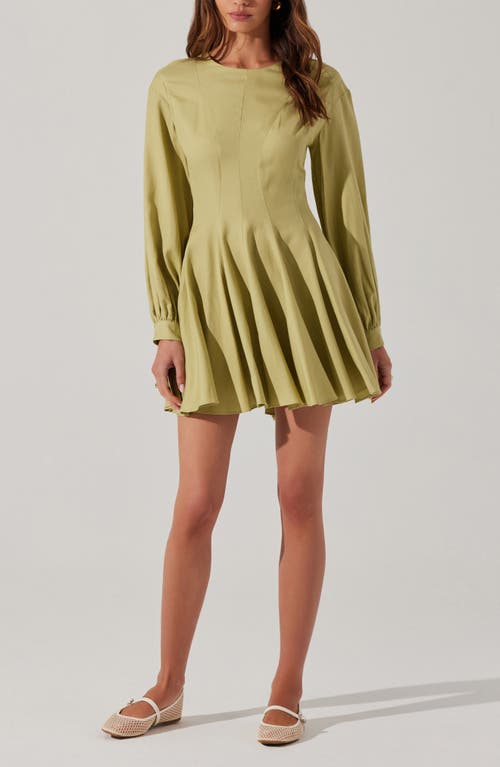 Astr The Label Elowyn Long Sleeve Mindress In Green