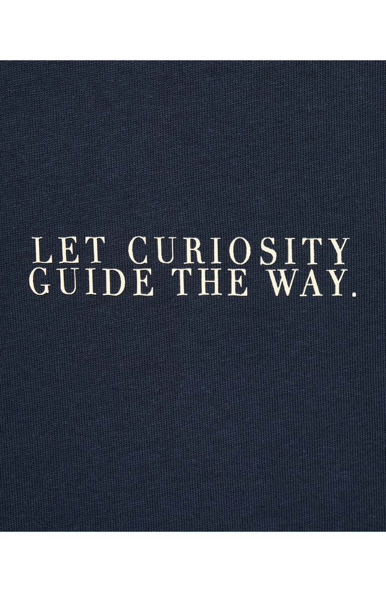 MANGO Cotton Graphic T-Shirt, Alternate, color, Indigo Blue