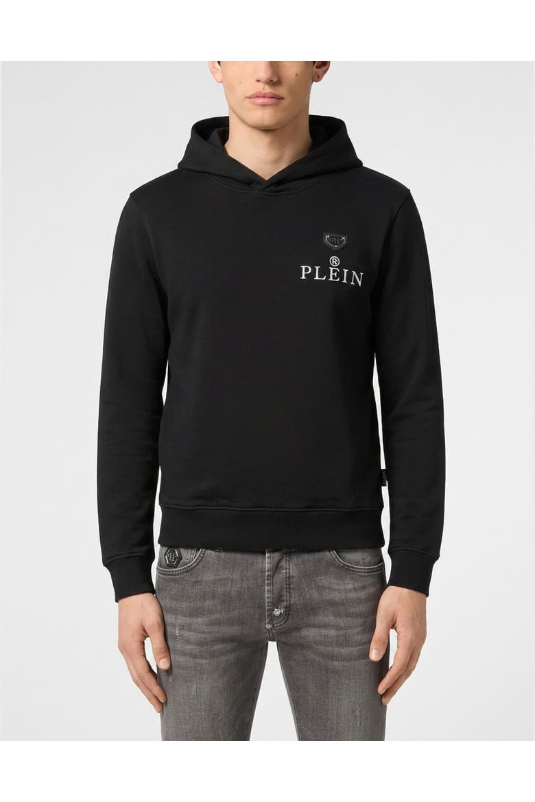 Hoodie Plein R Men, Main, color, black