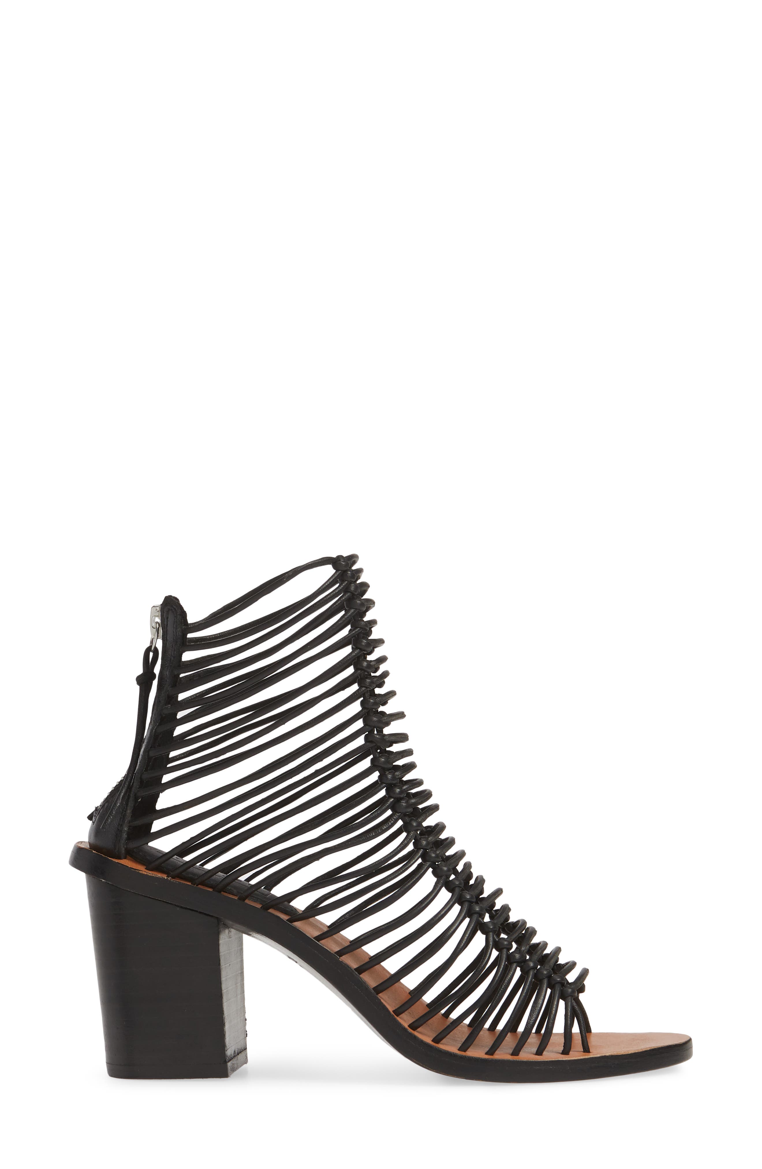 Topshop Narly Knotted Bootie Sandal, Alternate, color, 