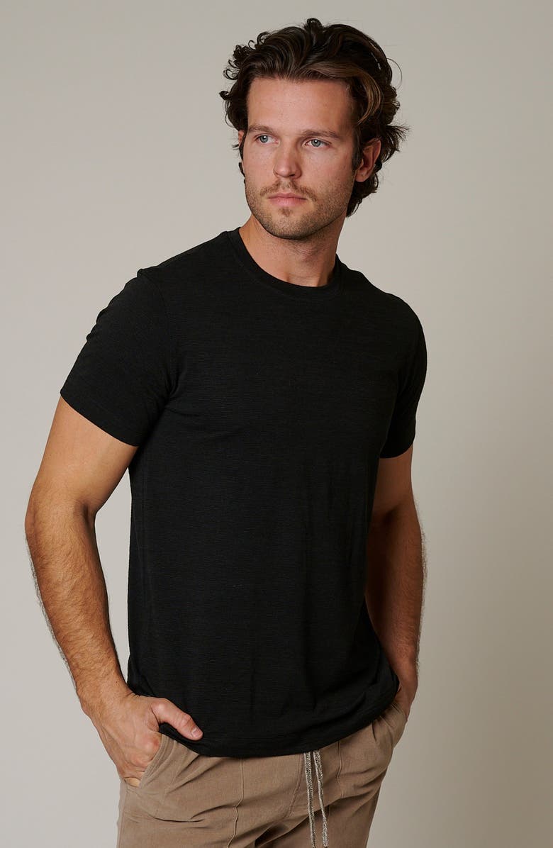 LEISURE LAB Slub T-Shirt, Alternate, color, Matte Black