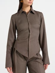 Manière De Voir Sonia Houndstooth Cinch Shirt