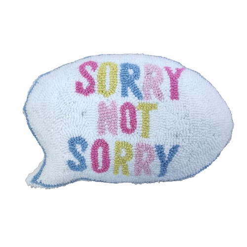 Totalee Gift Sorry Not Sorry Shaped Hook Loop Pillow Polyester White In Multi