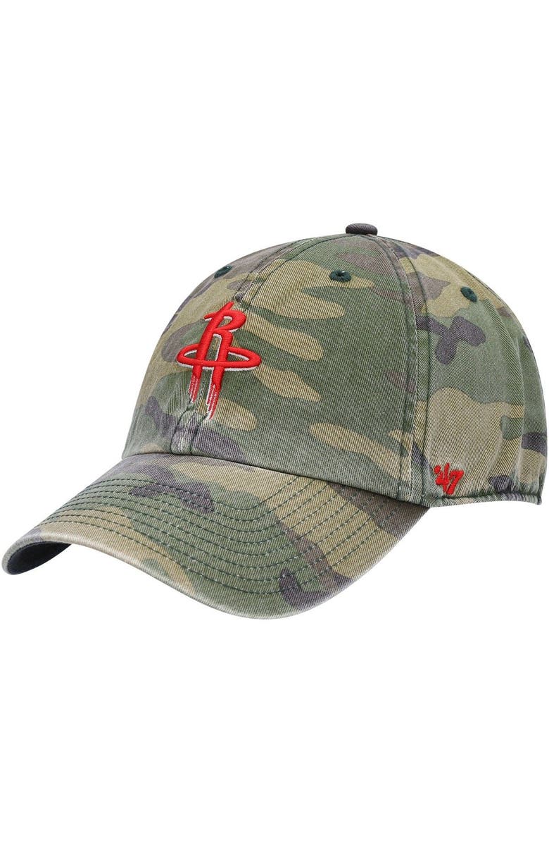 '47 Men's '47 Camo Houston Rockets Clean Up Adjustable Hat, Main, color,