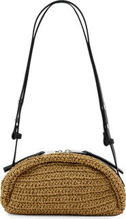 AllSaints Arc Raffia Crossbody Bag