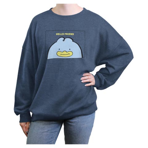 Junior's KPop Demon Hunters Hello Friend Duck Note  Sweatshirt