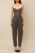 Contessa Mills Aconitum Tailored Wool Mesh-Detail Trouser