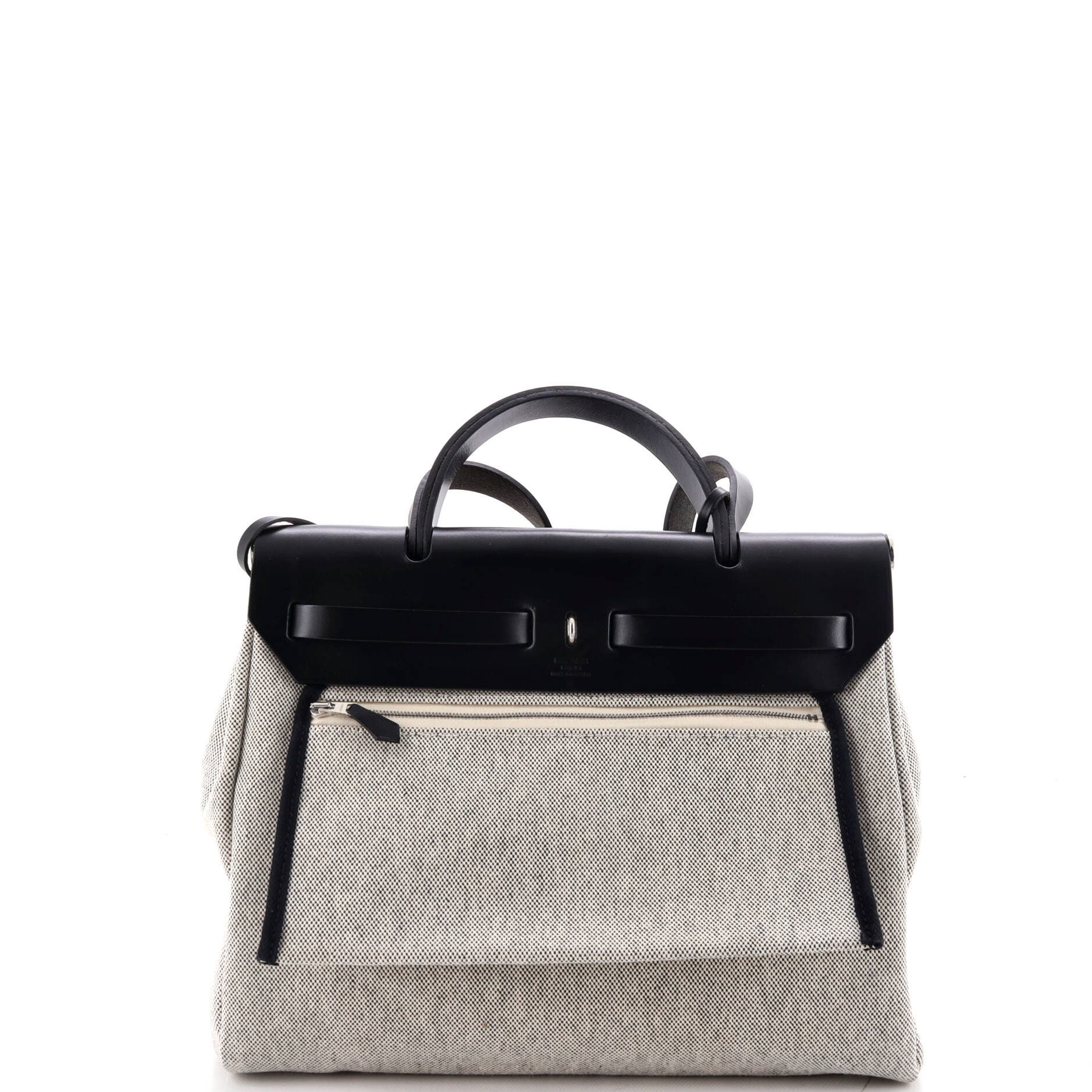 Herbag Zip Pegase Pop Toile and Leather 31, Alternate, color, Black
