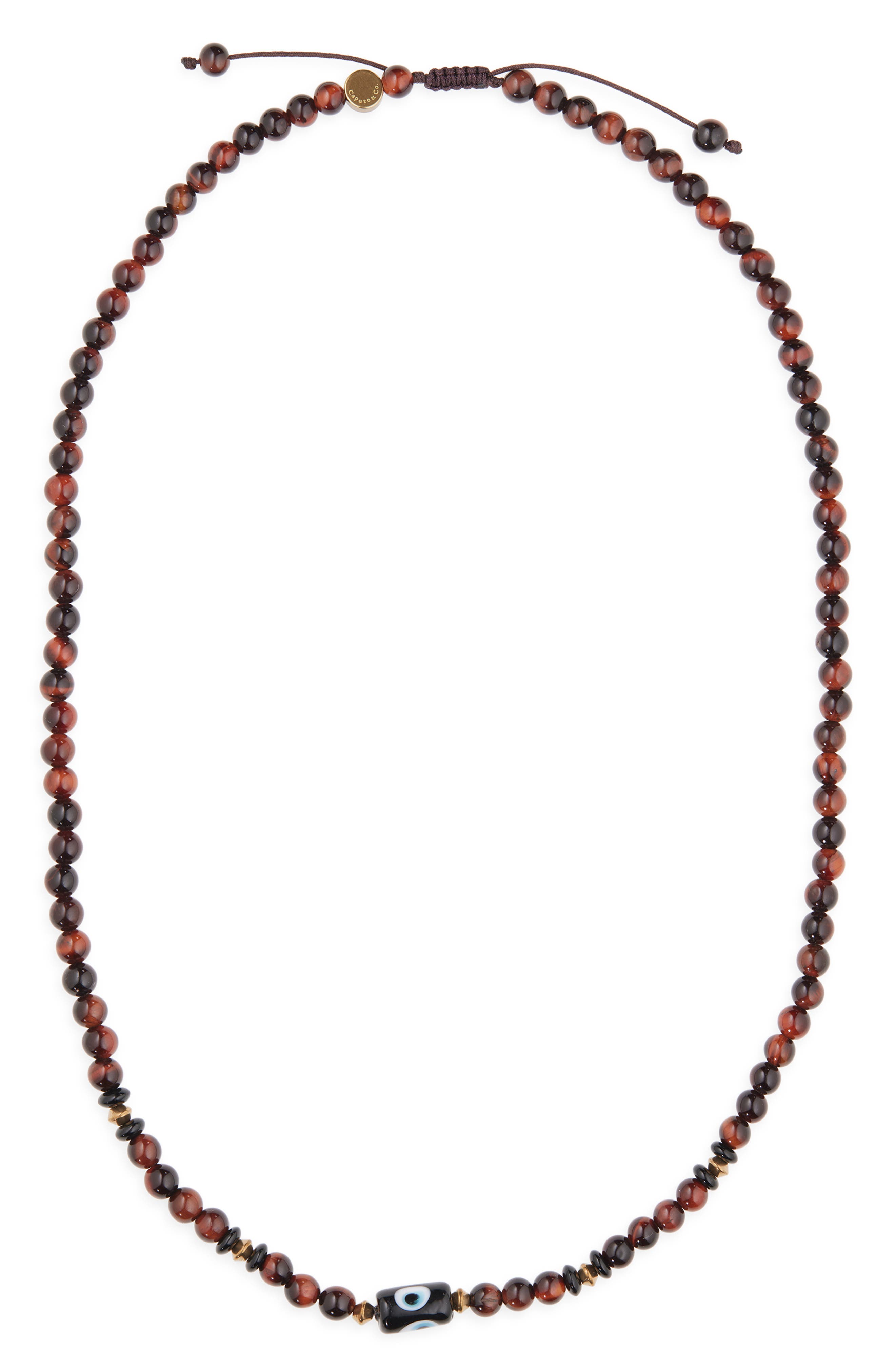 Caputo & Co. Evil Eye Beaded Necklace