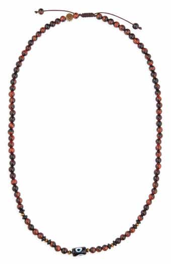 Caputo & Co. Evil Eye Beaded Necklace