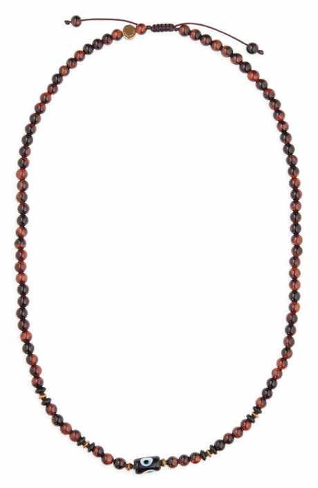 Caputo & Co. Evil Eye Beaded Necklace