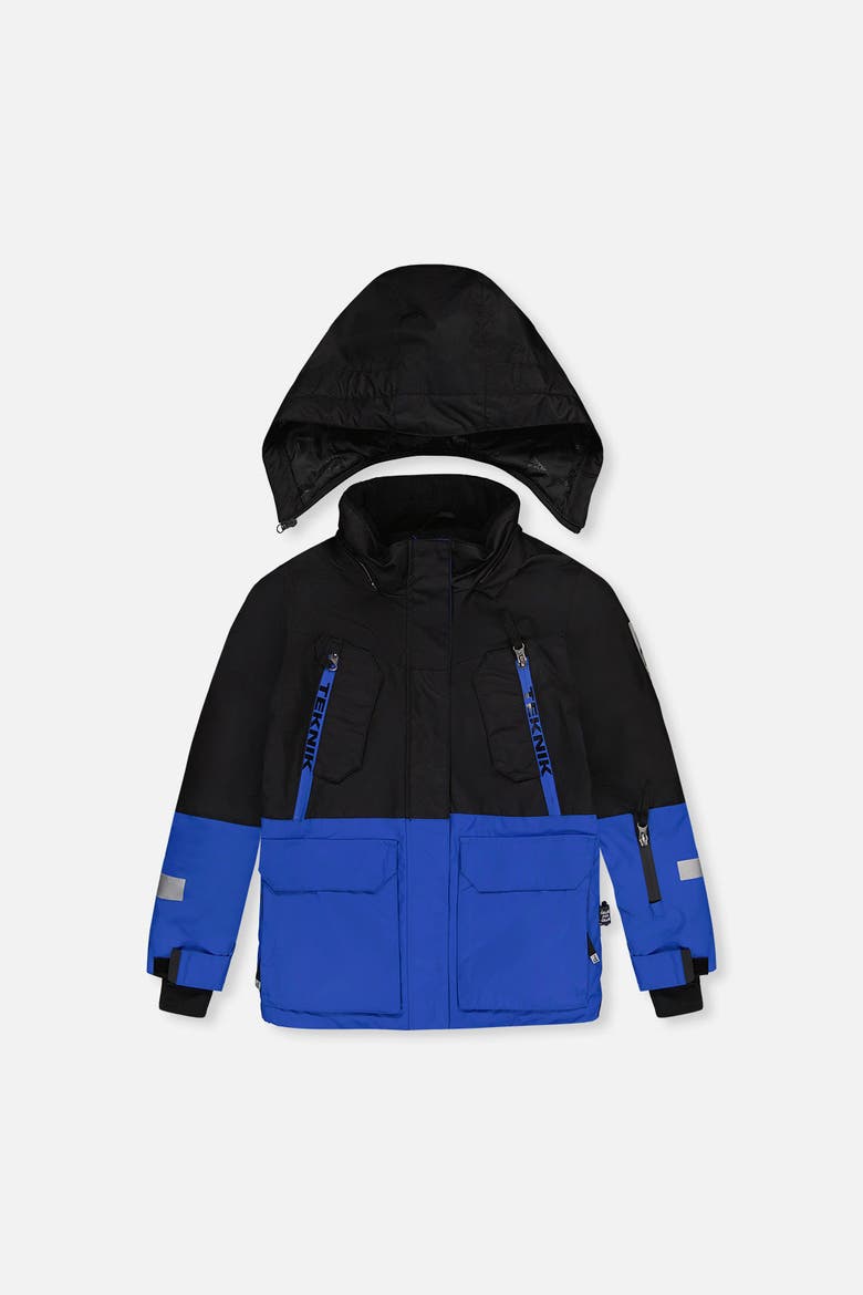 Teknik Fleece Lined Jacket & Reinforced Pants Two Piece Snowsuit, Alternate, color, Royal Blue and Red