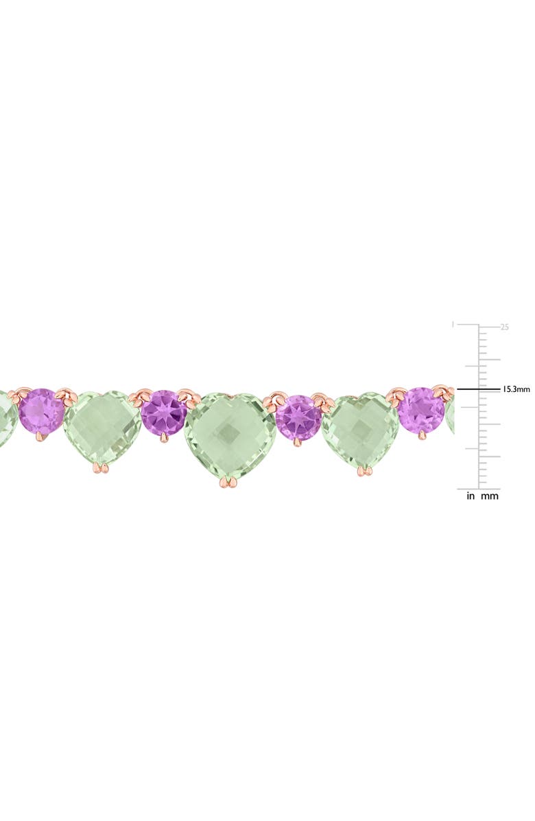 Julianna B. Green Quartz & Amethyst Alternate Necklace, Alternate, color, Rose-Plated Sterling Silver