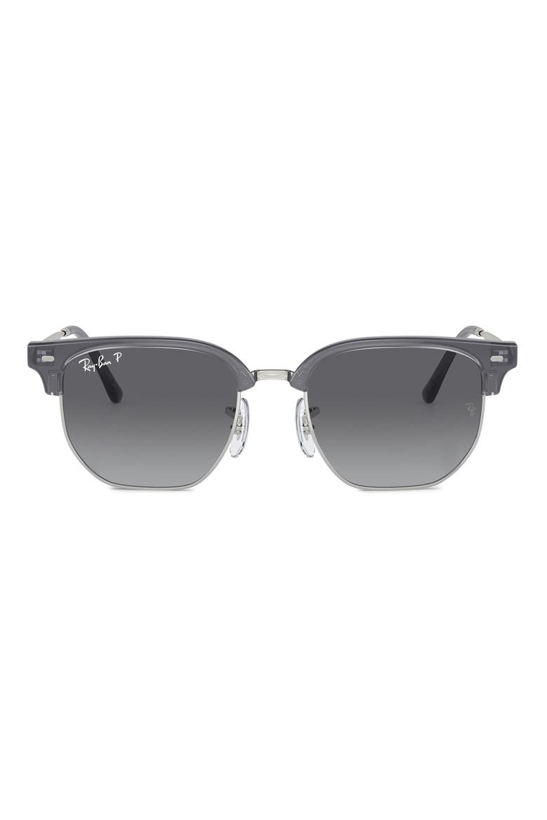 Kids' New Clubmaster Junior 47mm Gradient Polarized Irregular Sunglasses, Main, color, GREY GRADIENT