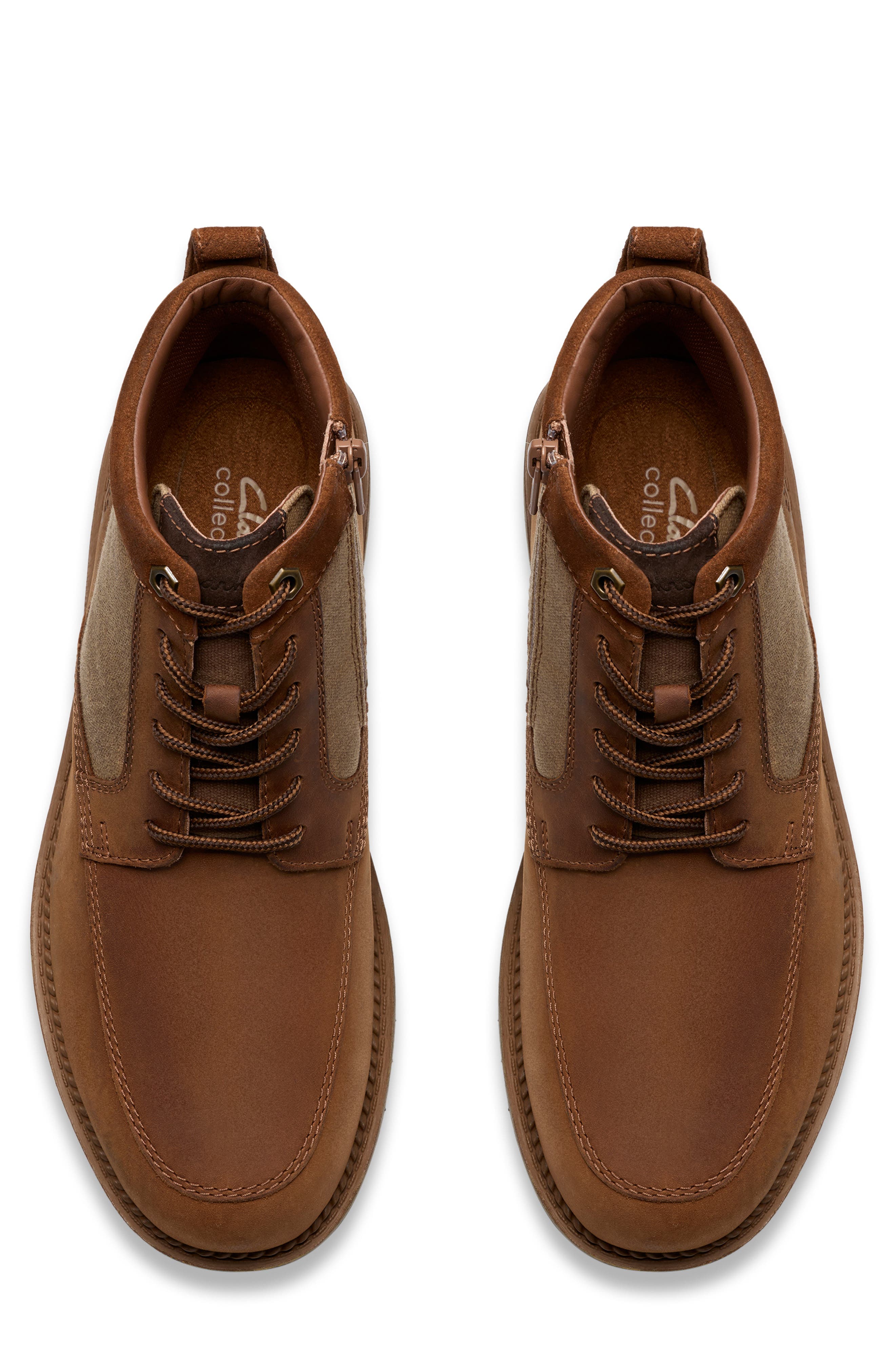 Clarks<sup>®</sup> Maplewalk Rise Boot, Alternate, color, Dark Tan Leather
