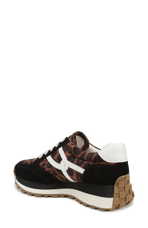 Veronica Beard Valentina Mixed Leather Retro Sneakers In Animal Print