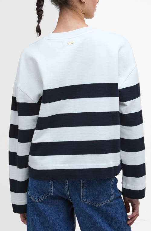 Barbour Faye Stripe Sweatshirt In White