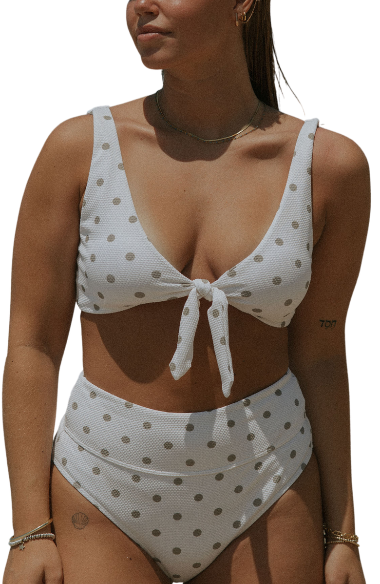 Geode Swimwear Eleanor Bikini Top, Main, color, White