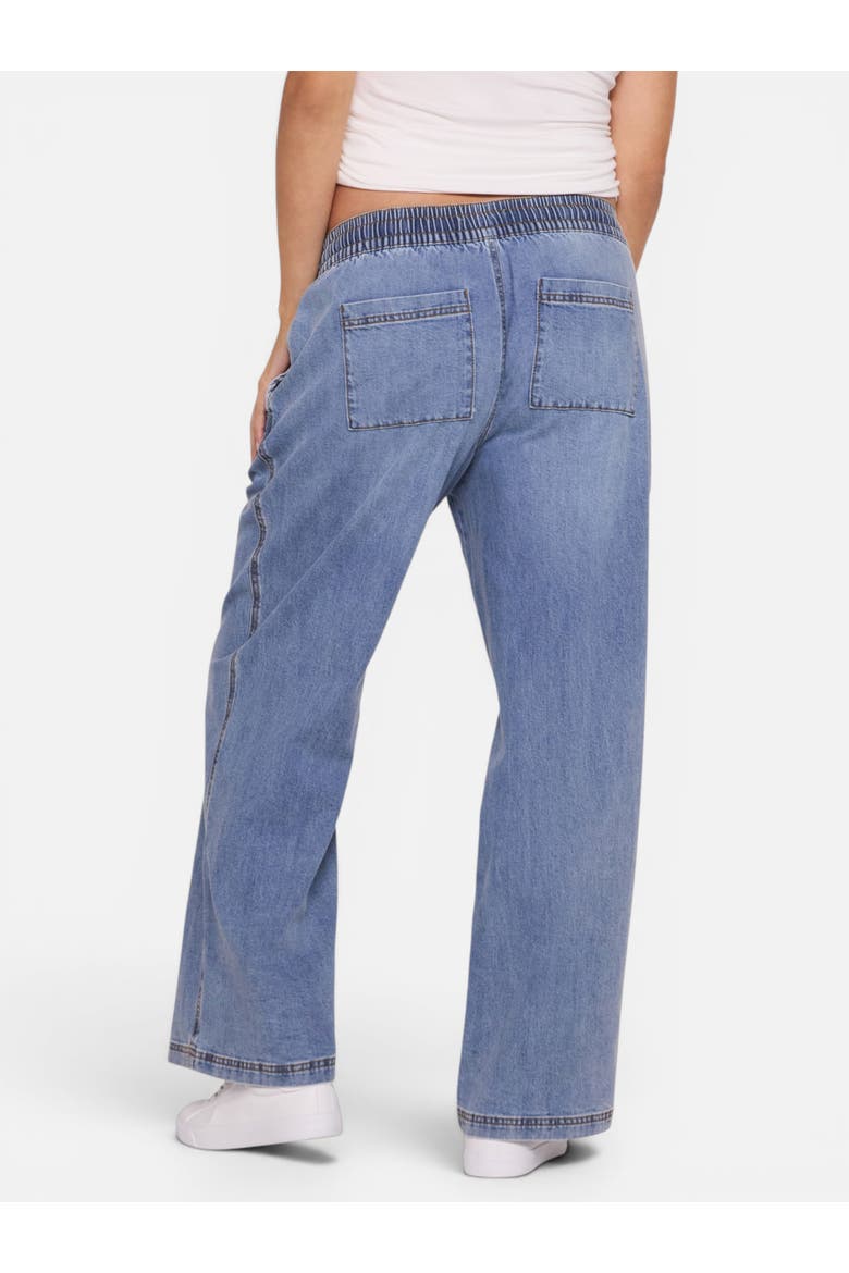 Under the Belly Tie Waist Denim Wide Leg Pant, Alternate, color, Hansel Wash