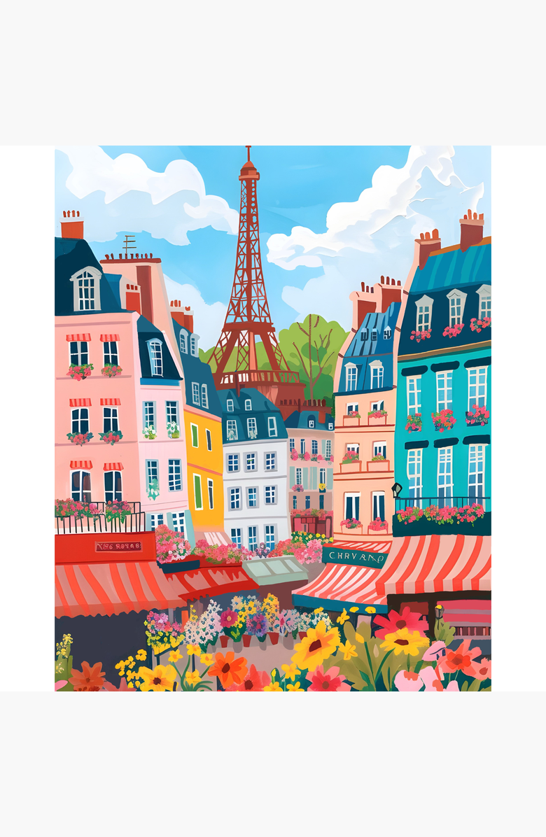Pink Picasso Kits Paris Flower Market Paint by Numbers Kit, Alternate, color, Multicolor