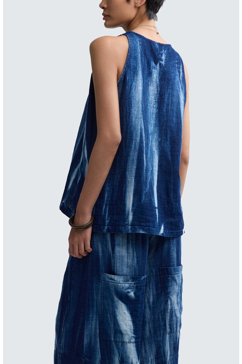 Harper Batik-effect Muslin Top, Alternate, color, Candy Sky