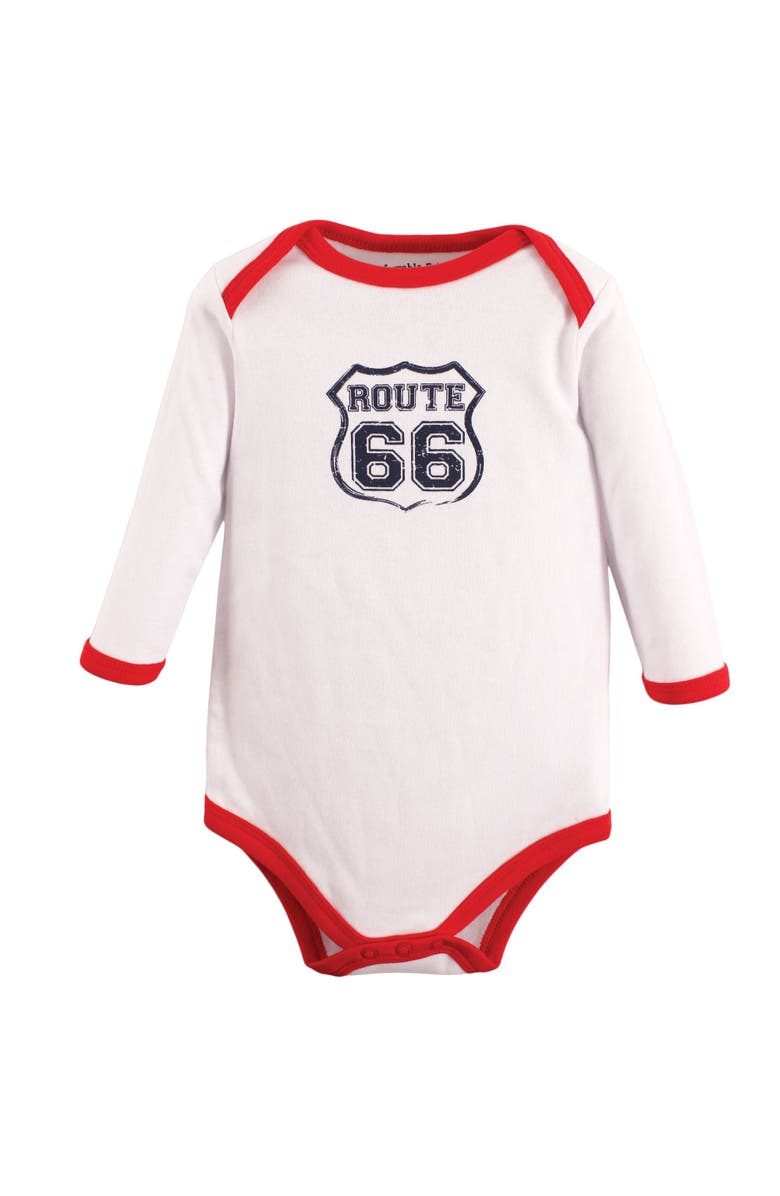 Luvable Friends Cotton Long-Sleeve Bodysuits, Alternate, color, Speedy