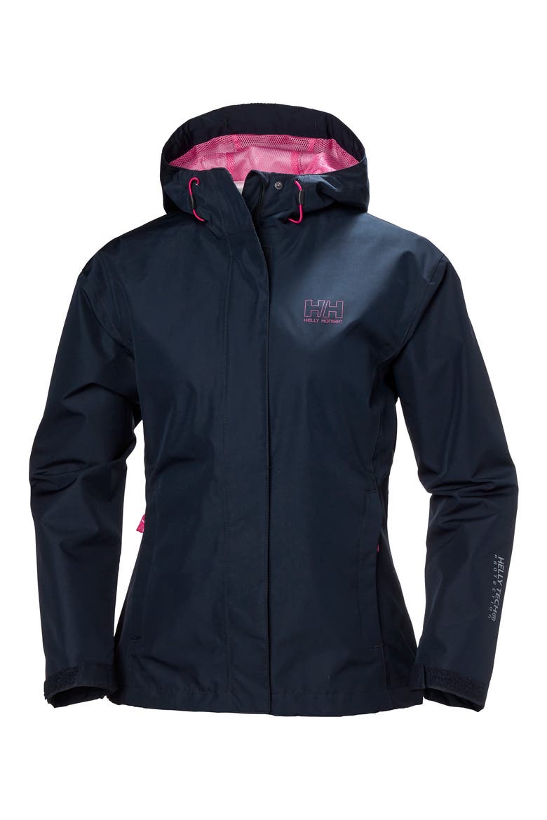 'Seven' Rain Jacket, Main, color, NAVY
