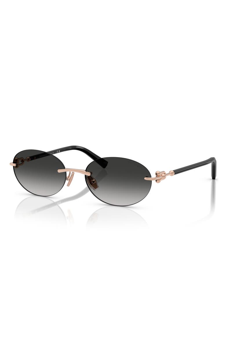 56mm Gradient Oval Sunglasses