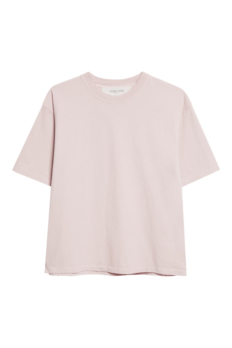 Distressed Reverse Logo Boxy Cotton Jersey T-Shirt, Alternate, color, SHADOW GRAY
