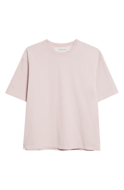 Distressed Reverse Logo Boxy Cotton Jersey T-Shirt