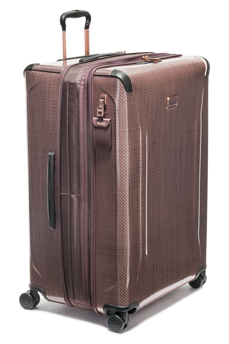 Tegra-Lite® X-Large Expandable Checked Luggage, Alternate, color, BLUSH